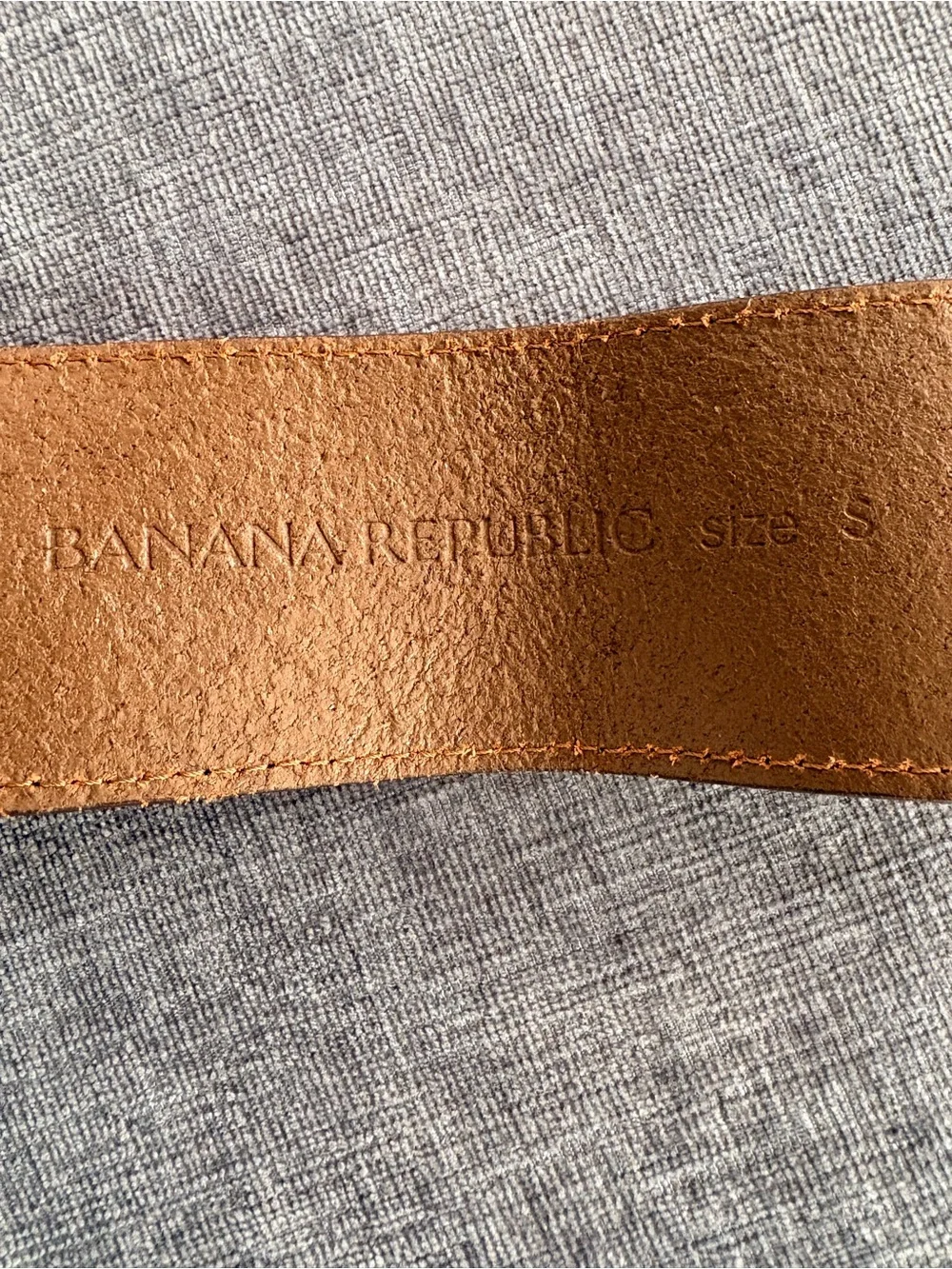 Banana Republic Taupe Brown Leather Belt Size S Made in Italy